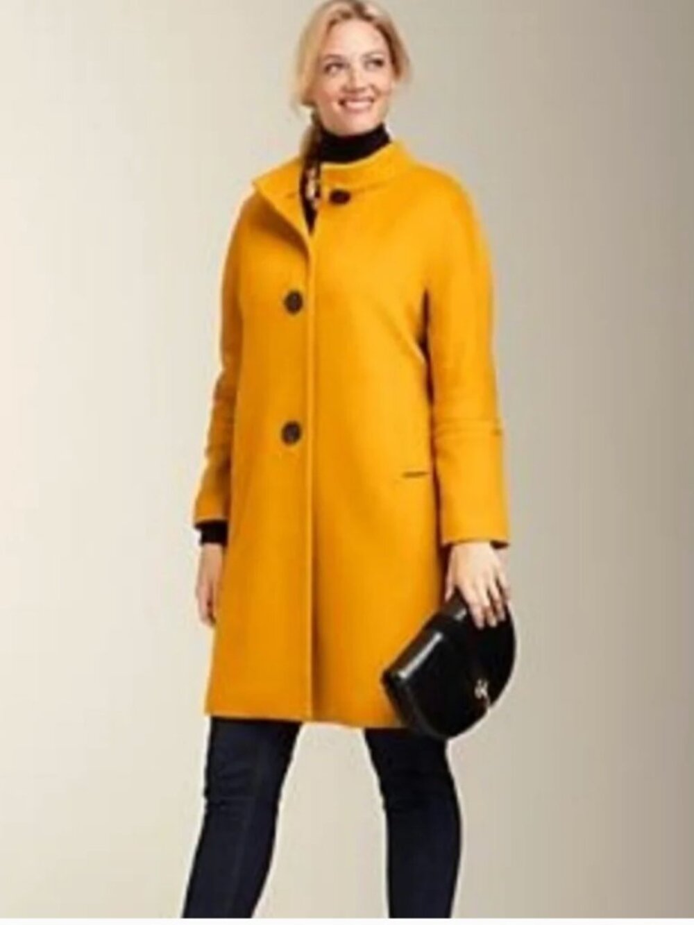 Talbots Wool Blend Three Button PeaCoat Retro Jacket ( 43.5" bust)